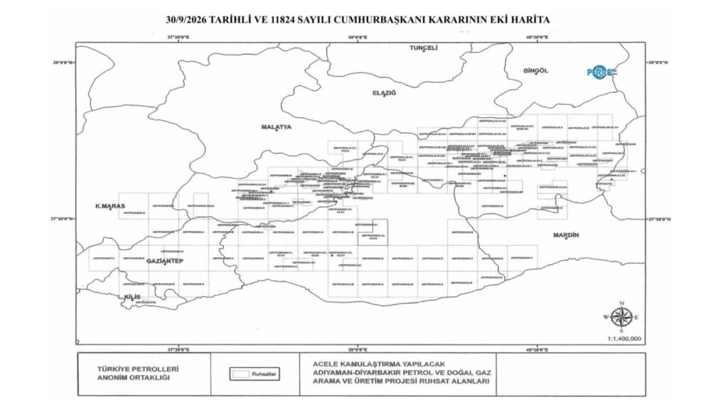 Adıyaman-Diyarbakır petrol ve doğal gaz projesi i&ccedil;in acele kamulaştırma kararı 