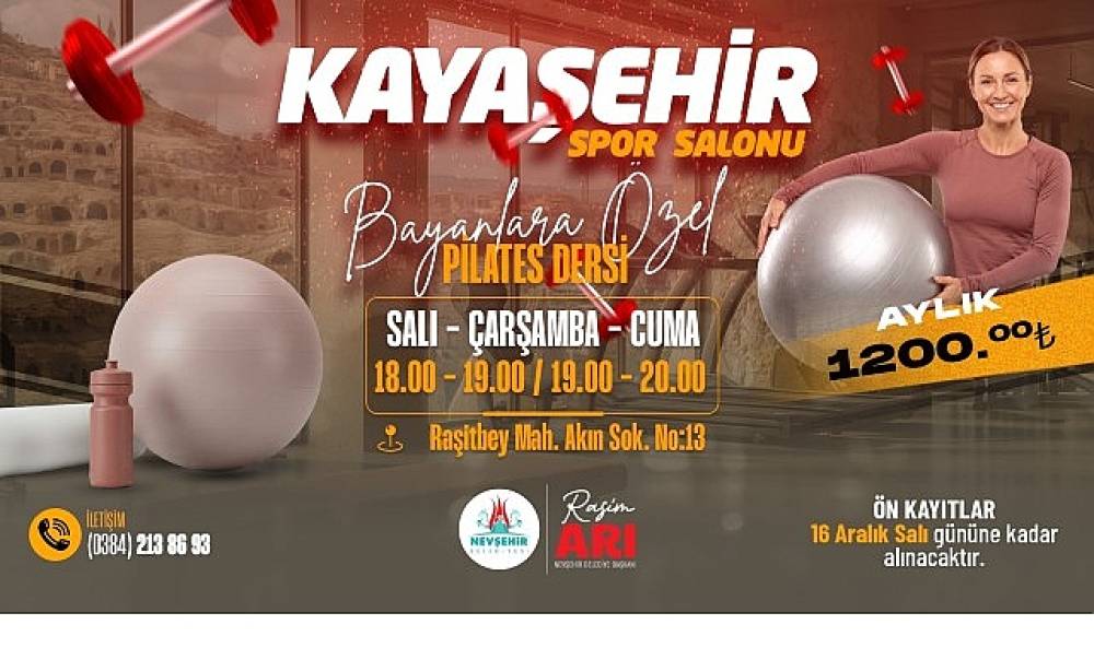 Nevşehir'de Bayanlara Özel Pilates ve Step Aerobik Kurs Kayıtları Başladı