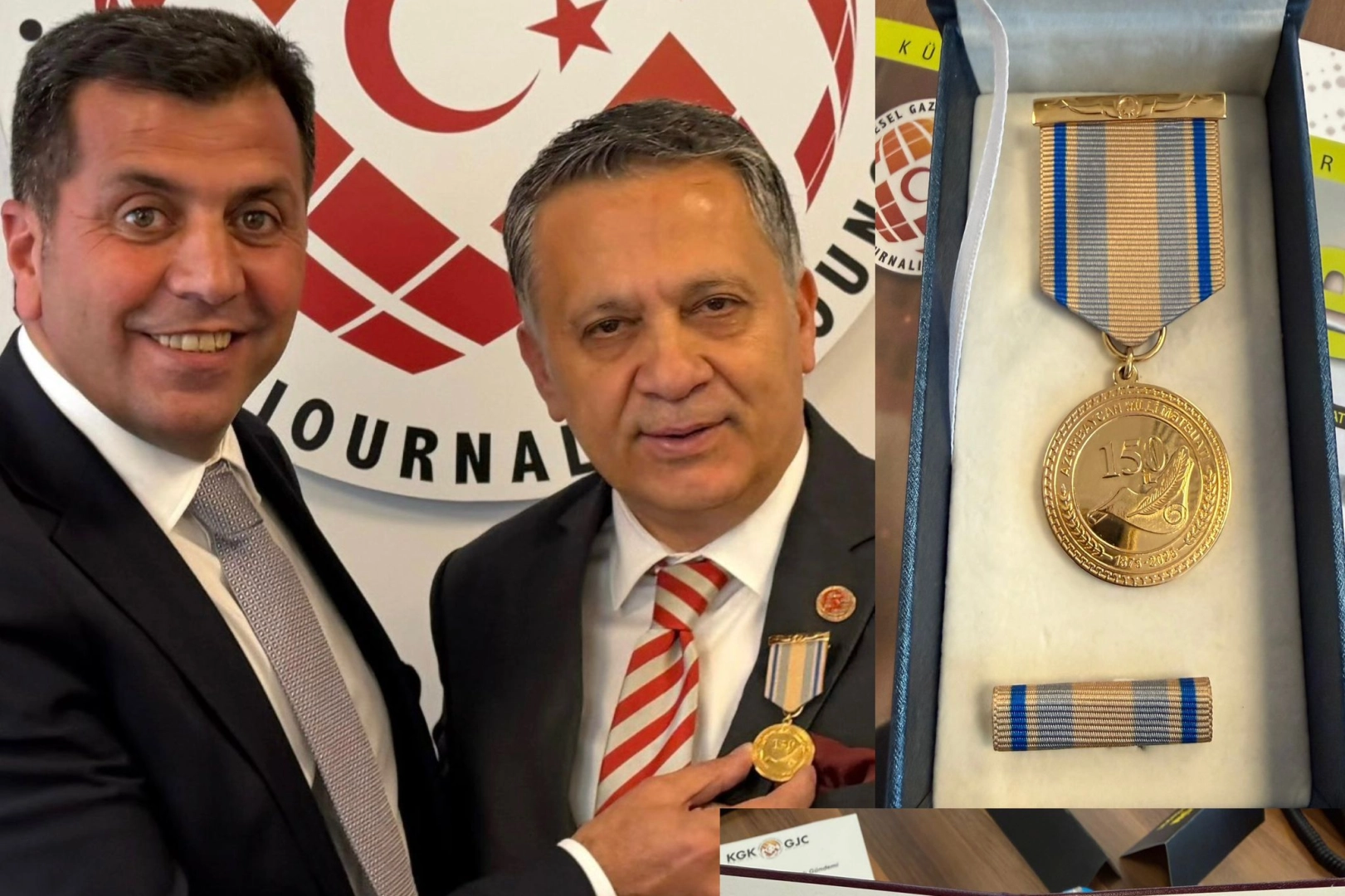 KGK Genel Başkanı Dim&rsquo;e b&uuml;y&uuml;k onur...Azerbaycan'dan Karabağ s&uuml;recindeki katkıya madalya