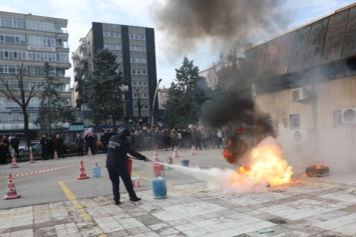 SHGM'de yangınla m&uuml;cadele tatbikatı