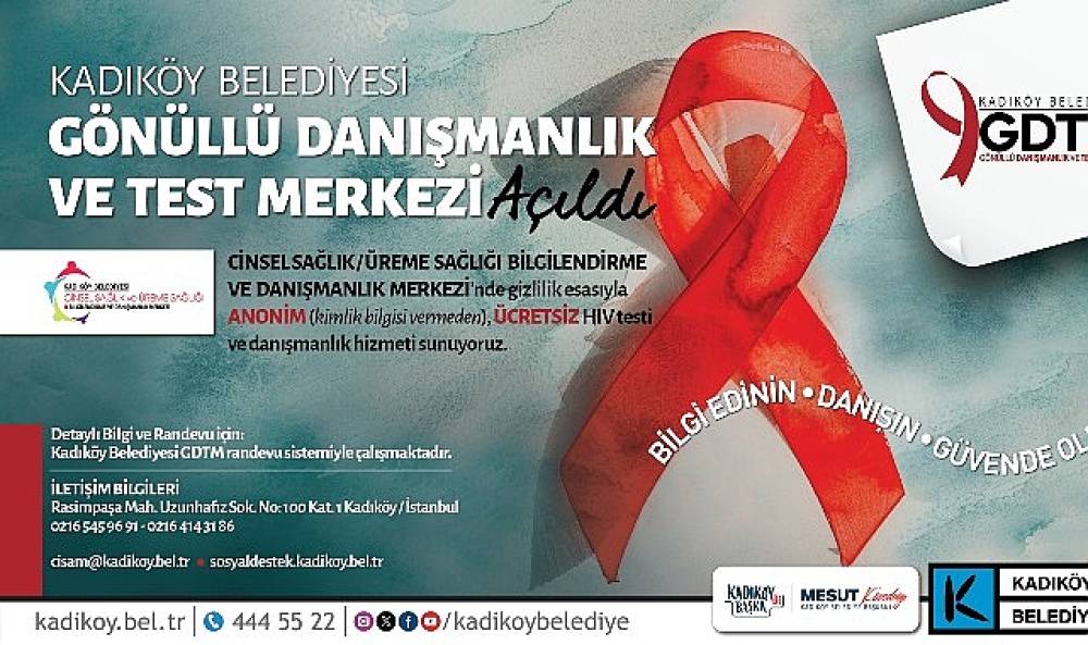 Kadık&ouml;y'de &Uuml;cretsiz Anonim HIV Testi ve Danışmanlık Hizmeti Başladı