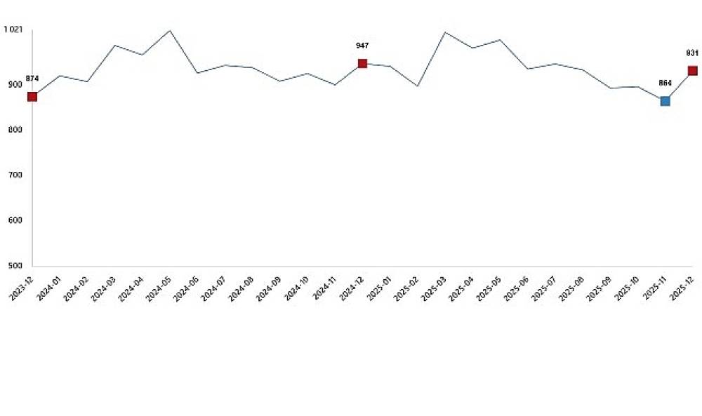 S&uuml;t ve S&uuml;t &Uuml;r&uuml;nleri &Uuml;retimi, Aralık 2025