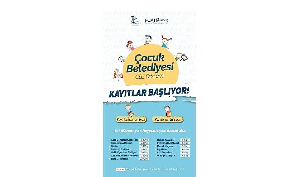 &Ccedil;ocuk Belediyesi'nde g&uuml;z d&ouml;nemi kayıtları başladı