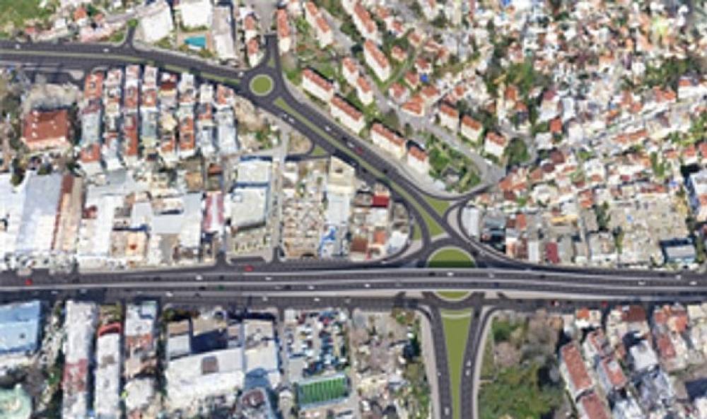 Anadolu Caddesi'ndeki yoğunluğa k&ouml;pr&uuml;l&uuml; &ccedil;&ouml;z&uuml;m