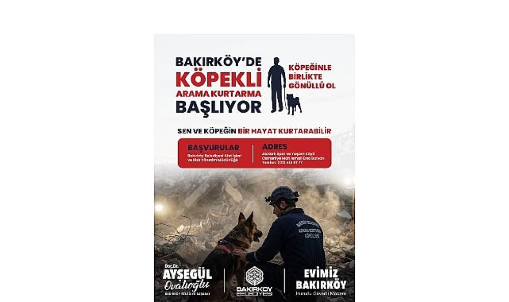 Bakırk&ouml;y'de K&ouml;pekli Arama Kurtarma G&ouml;n&uuml;ll&uuml;leri Aranıyor
