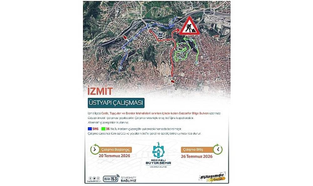 Gazanfer Bilge Bulvarı trafiğe kapatılacak