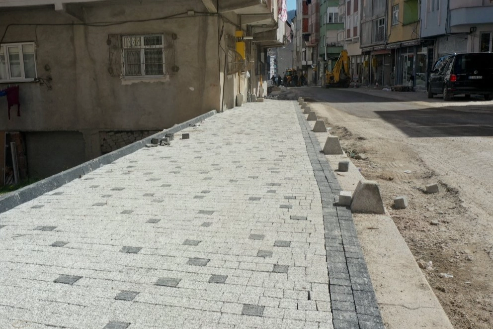 Ordu Kumru&rsquo;ya modern kaldırım