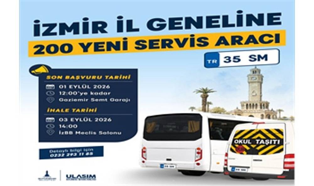 B&uuml;y&uuml;kşehir'den İzmir'e 400 yeni servis aracı plakası