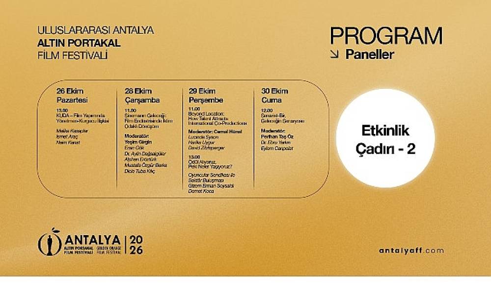 Altın Portakal panel, forum, s&ouml;yleşi ve at&ouml;lyelere ev sahipliği yapacak