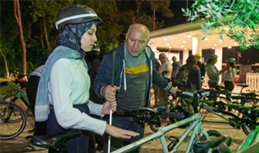 G&ouml;rme engelliler K&uuml;lt&uuml;rpark'ta pedal &ccedil;evirdi