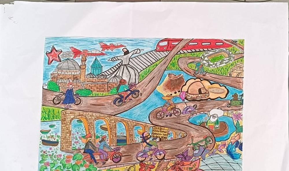 Avrupa Bisiklet Başkenti Konya Resim Yarışması Sonu&ccedil;landı