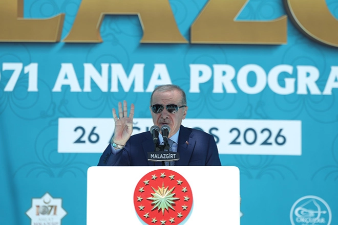Erdoğan Malazgirt&rsquo;te konuştu... T&uuml;rkiye&rsquo;nin kutlu y&uuml;r&uuml;y&uuml;ş&uuml;n&uuml; kimse durduramaz