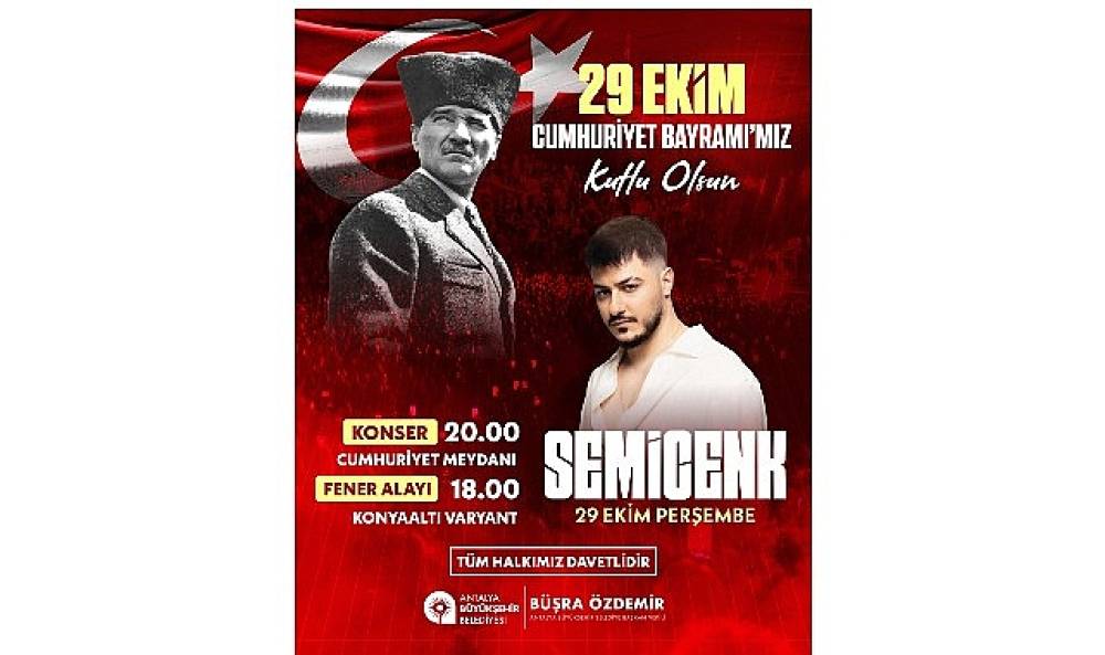 Antalya'da Cumhuriyet coşkusu fener alayı ve Semicenk konseriyle yaşanacak