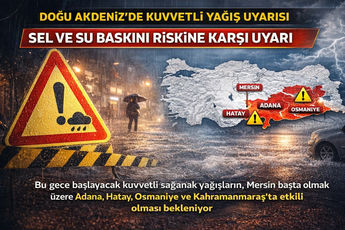 Doğu Akdeniz&rsquo;de kuvvetli yağış uyarısı