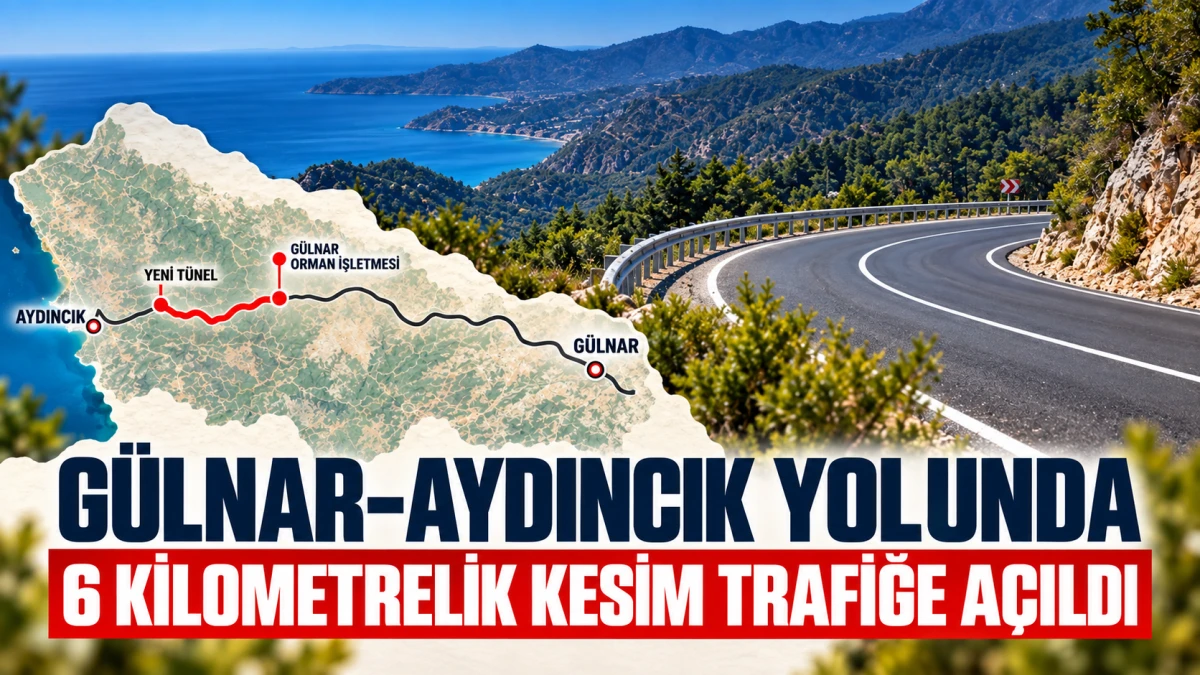 G&uuml;lnar-Aydıncık yolunda 6 kilometrelik kesim trafiğe a&ccedil;ıldı