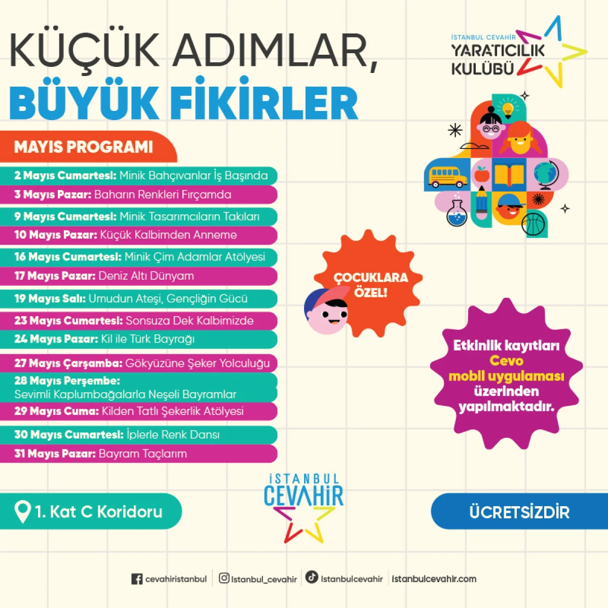 İstanbul Cevahir&rsquo;de mayıs ayında &ccedil;ocuklara &ouml;zel etkinlikler başlıyor