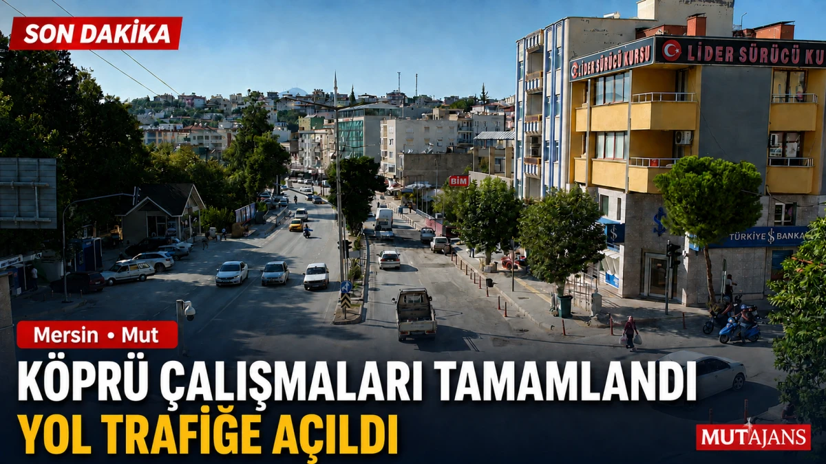  Mersin Mut&rsquo;ta k&ouml;pr&uuml; &ccedil;alışmaları tamamlandı: Yol trafiğe a&ccedil;ıldı