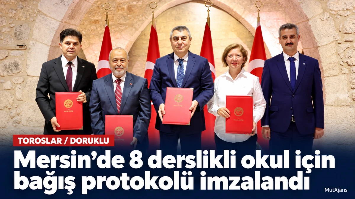 Mersin&rsquo;de hayırseverlerin yaptıracağı 8 derslikli okul i&ccedil;in protokol imzalandı