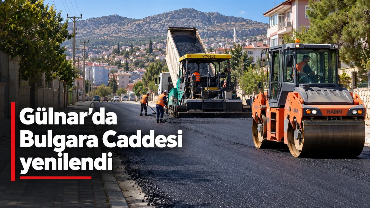 Mersin&rsquo;in G&uuml;lnar il&ccedil;esinde Bulgara Caddesi 2 bin ton asfaltla yenilendi