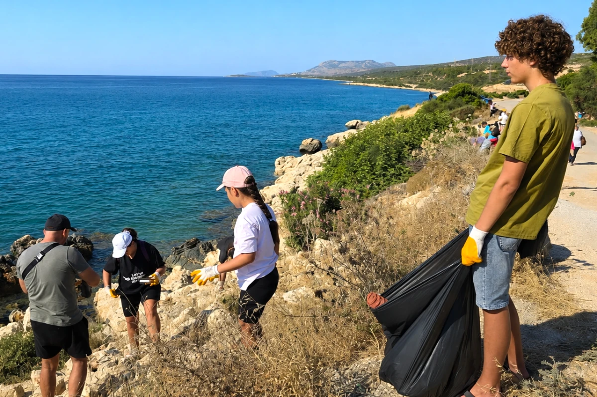 Mersin&rsquo;in Silifke il&ccedil;esinde Akkuyu NGS &ccedil;alışanlarından &ccedil;evre temizliği