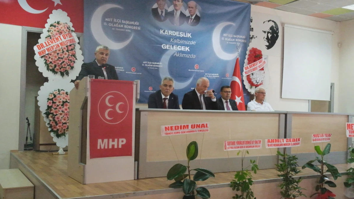 MHP Mut İl&ccedil;e Başkanlığında Mustafa D&uuml;zenli G&uuml;ven Tazeledi