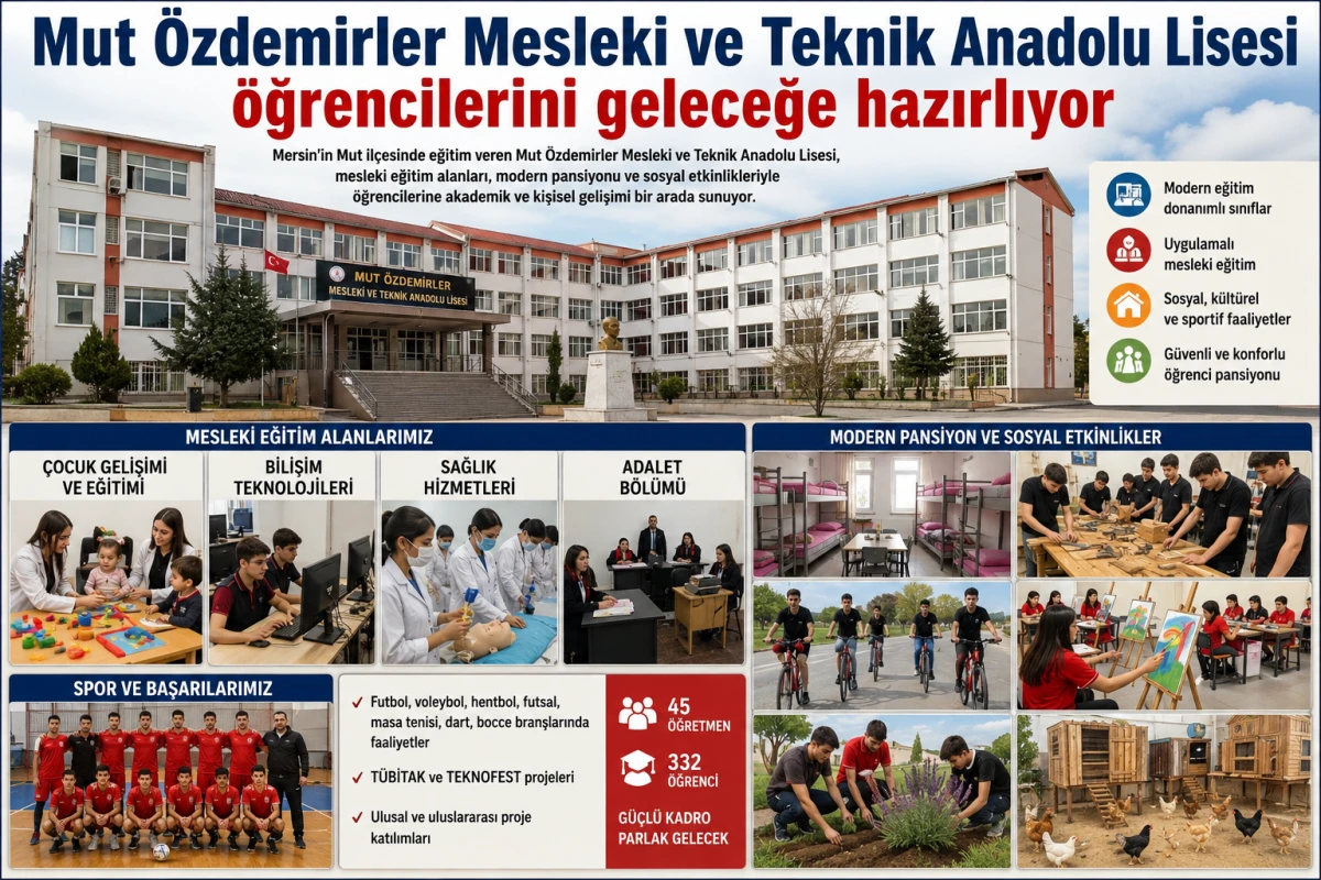 Mut &Ouml;zdemirler Mesleki ve Teknik Anadolu Lisesi &ouml;ğrencilerini geleceğe hazırlıyor