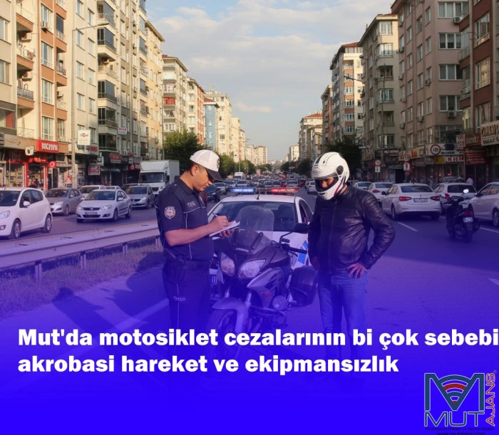 Mut'da motosiklet cezalarının bi &ccedil;ok sebebi akrobasi hareket ve ekipmansızlık