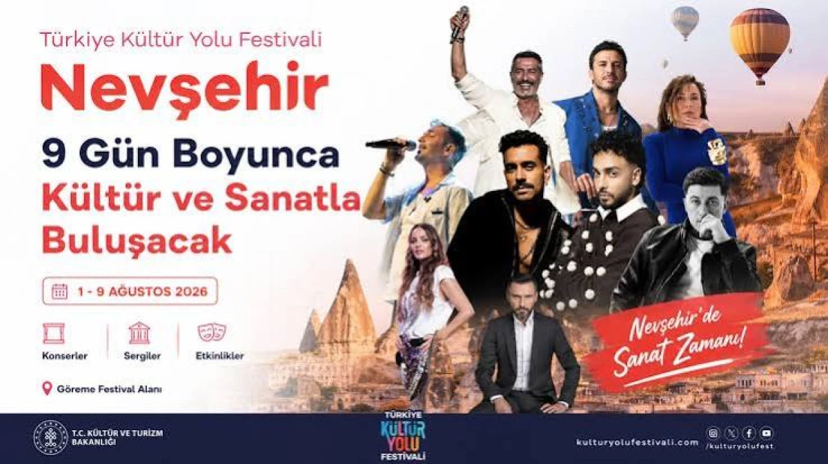 Nevşehir K&uuml;lt&uuml;r Yolu Festivali 1 Ağustos&rsquo;ta başlayacak