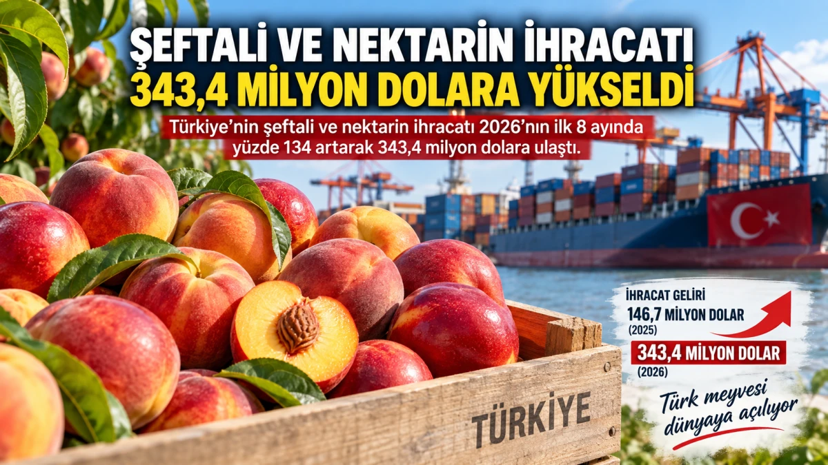Şeftali ve nektarin ihracatı 343,4 milyon dolara y&uuml;kseldi