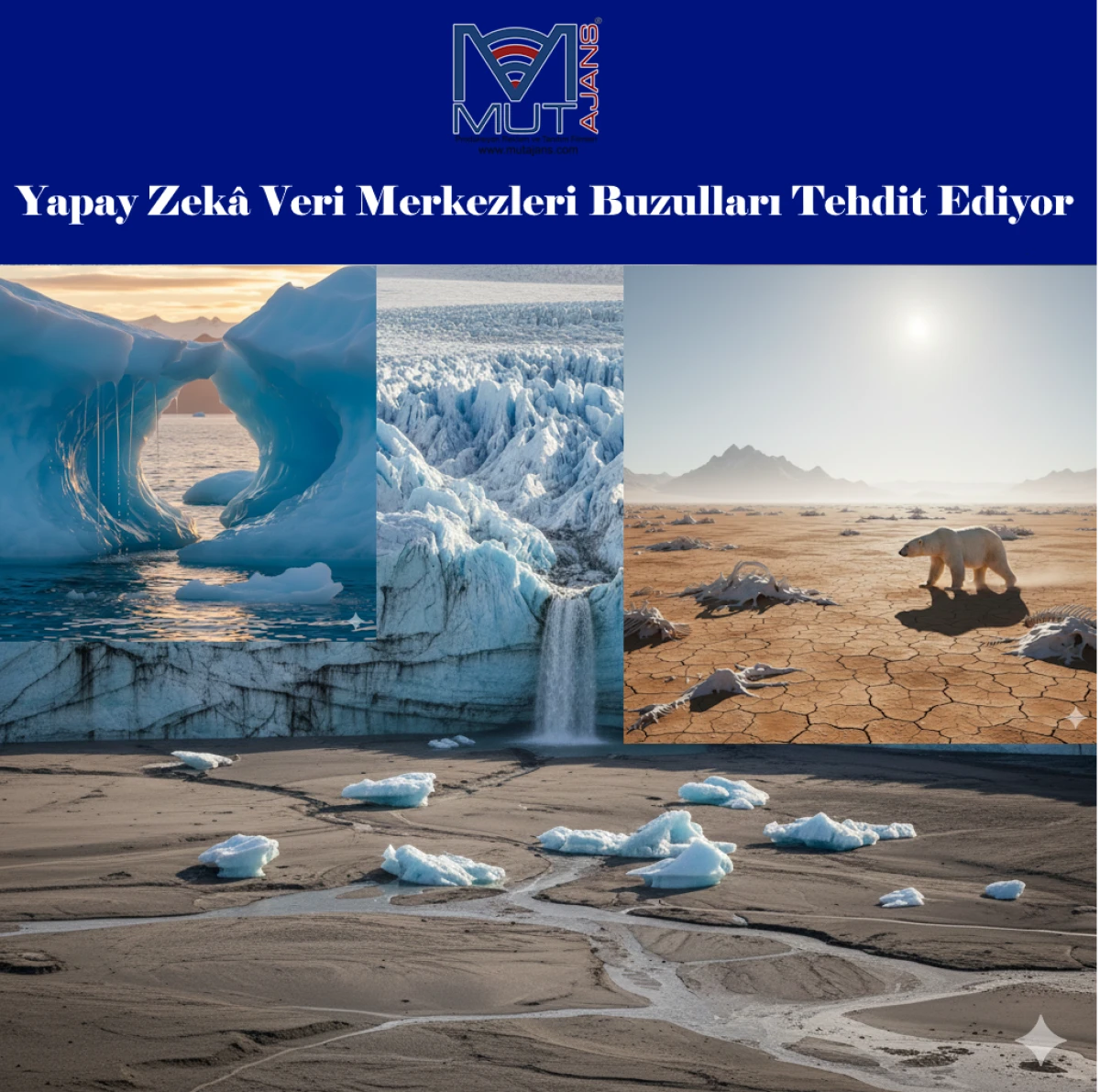 Yapay Zek&acirc; Veri Merkezleri Buzulları Tehdit Ediyor