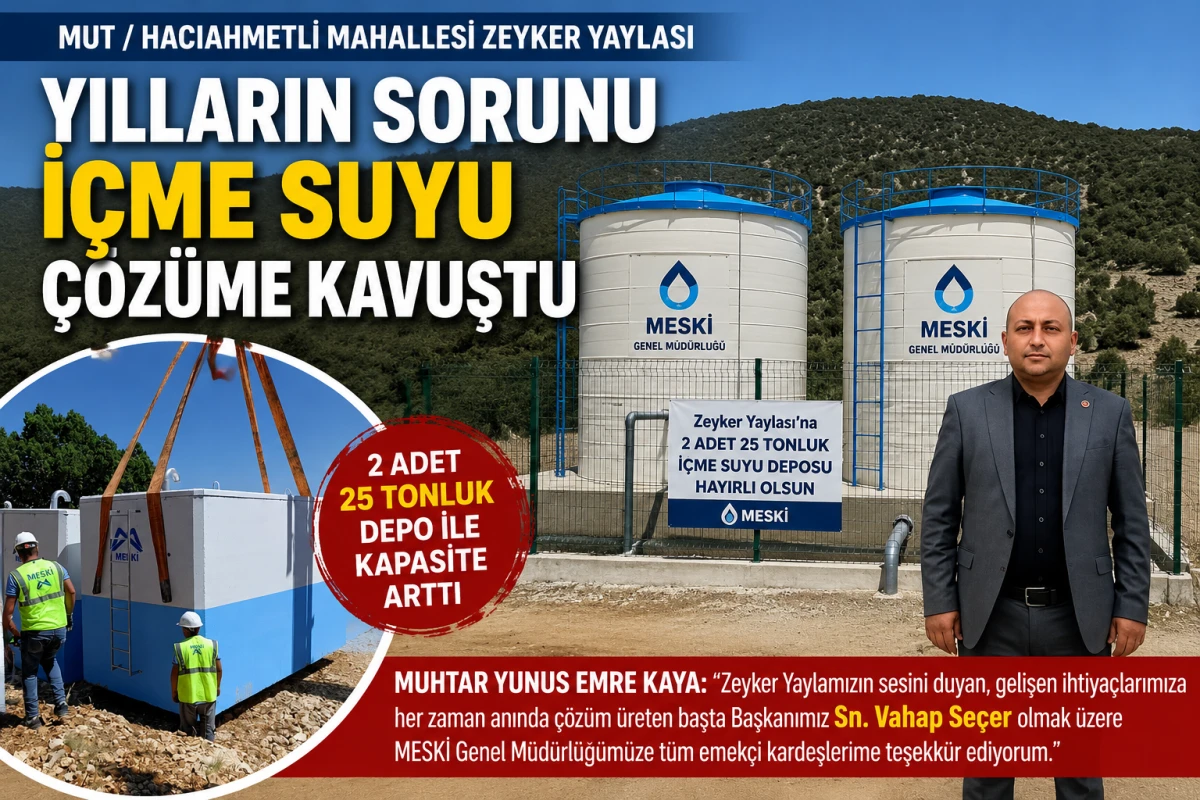 Zeyker Yaylası'nın yıllardır s&uuml;ren i&ccedil;me suyu sorunu &ccedil;&ouml;z&uuml;me kavuştu