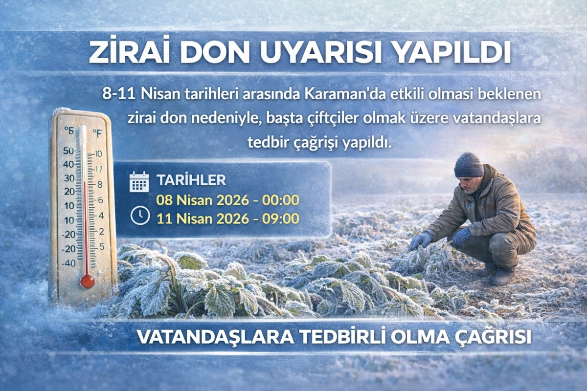 Zirai don uyarısı yapıldı